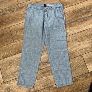 GAP girlfriend chambray cropped pants size 2